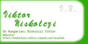 viktor miskolczi business card